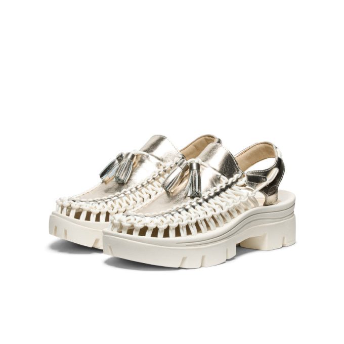 All Gender UNEEK PLT Tassel Sneaker  |  Champagne Gold/Star White