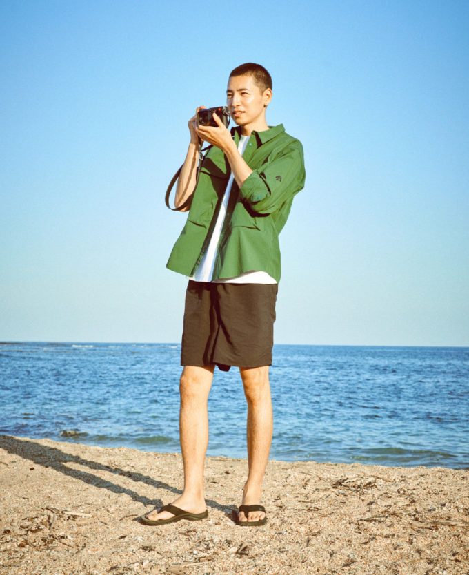 Men's Kona Leather Flip-Flop  |  Martini Olive/Forest Night