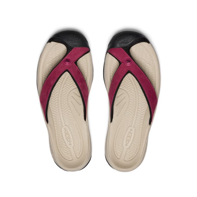 Women's Waimea Leather Flip-Flop  |  Beaujolais