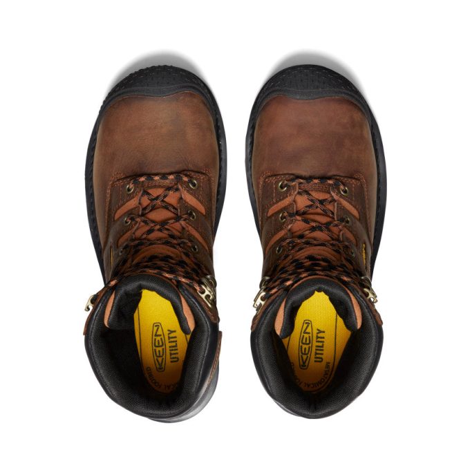 Men's Camden 8" Waterproof Boot (Carbon Toe)  |  Leather Brown/Black