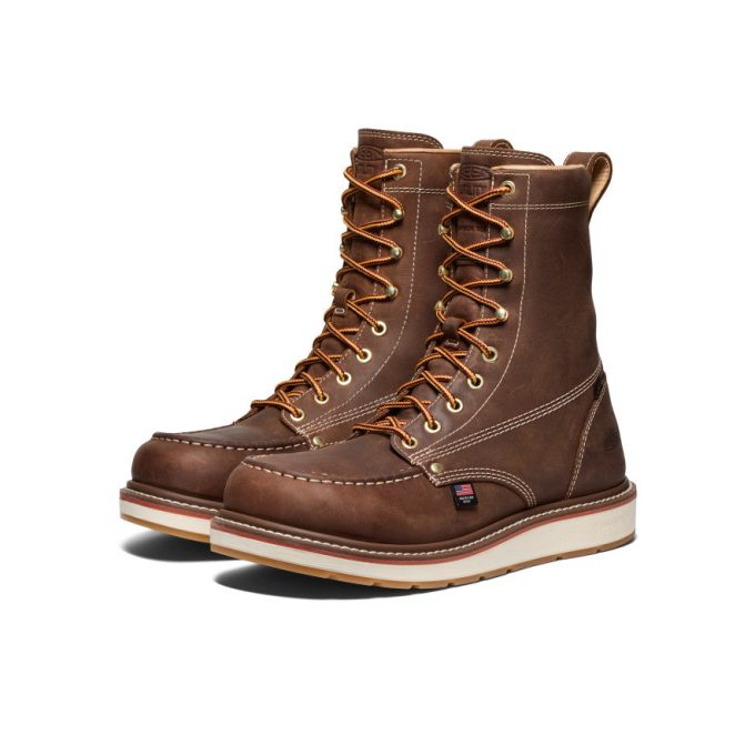 Men's Liberty 8" Waterproof Boot (Carbon Toe)  |  Leather Brown/Gum