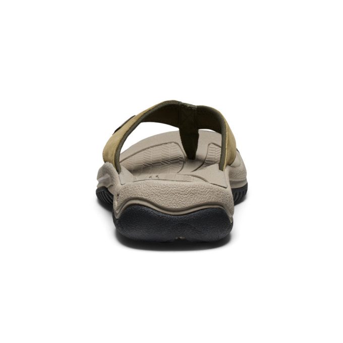 Men's Kona Leather Flip-Flop  |  Martini Olive/Forest Night