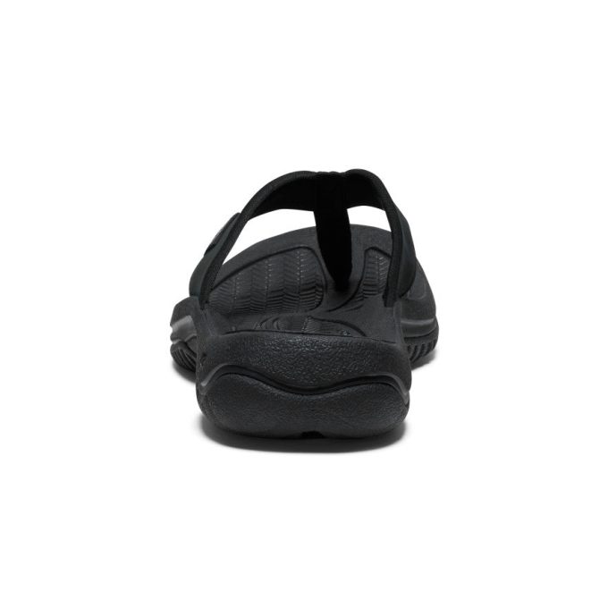 Men's Kona Leather Flip-Flop  |  Black/Steel Grey