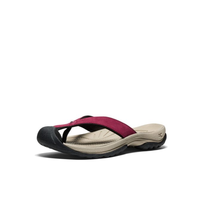 Women's Waimea Leather Flip-Flop  |  Beaujolais
