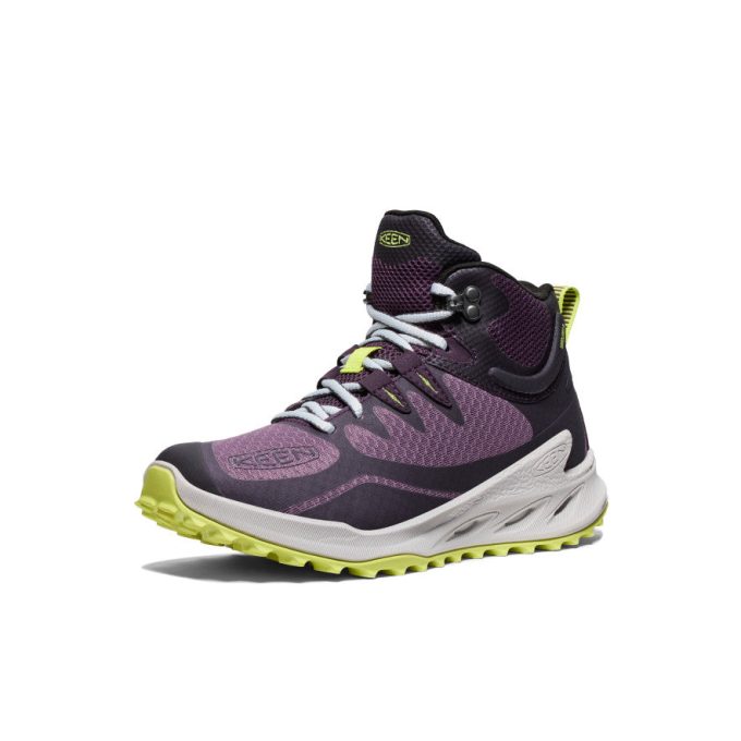 Women's Zionic Waterproof Hiking Boot  |  Black Plum/Daiquiri Green