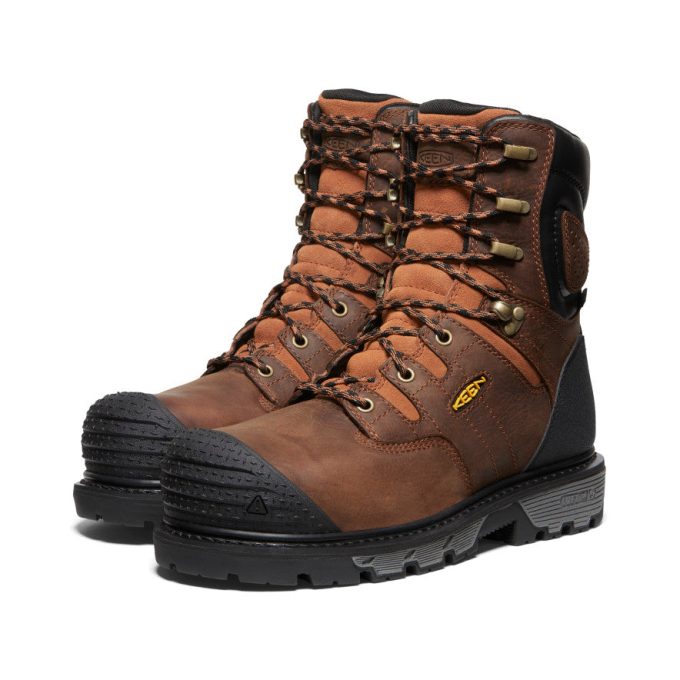 Men's Camden 8" Waterproof Boot (Carbon Toe)  |  Leather Brown/Black