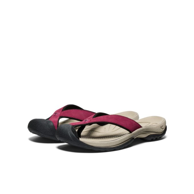 Women's Waimea Leather Flip-Flop  |  Beaujolais