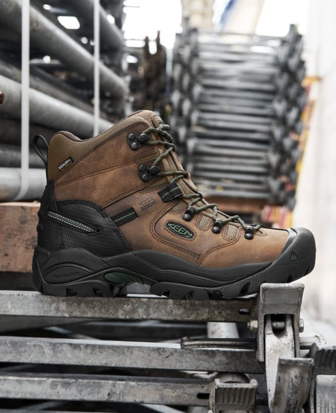 Men's Pittsburgh Energy 6" Waterproof Boot (Carbon Toe)  |  Cascade Brown/Greener Pastures