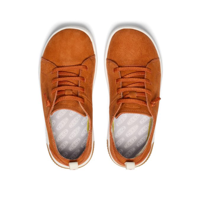 Big Kids' KNX Leather Sneaker  |  Gold Flame/Star White