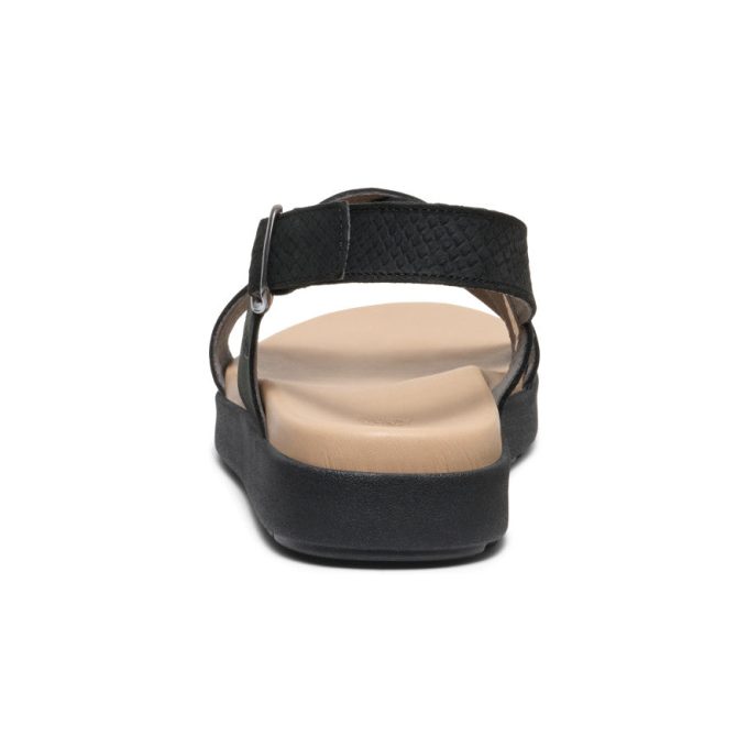 Women's Elle Luxe Cross Strap Sandal  |  Black/Black