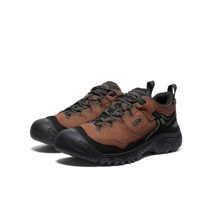 Men's Targhee IV Wide Waterproof Hiking Shoe  |  Bison/Black