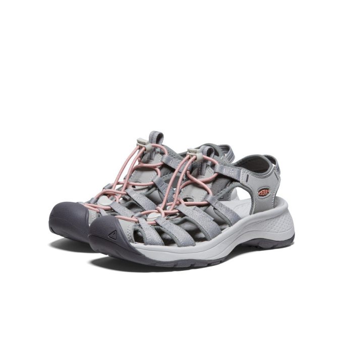 Women's Astoria West Sandal  |  Grey/Coral