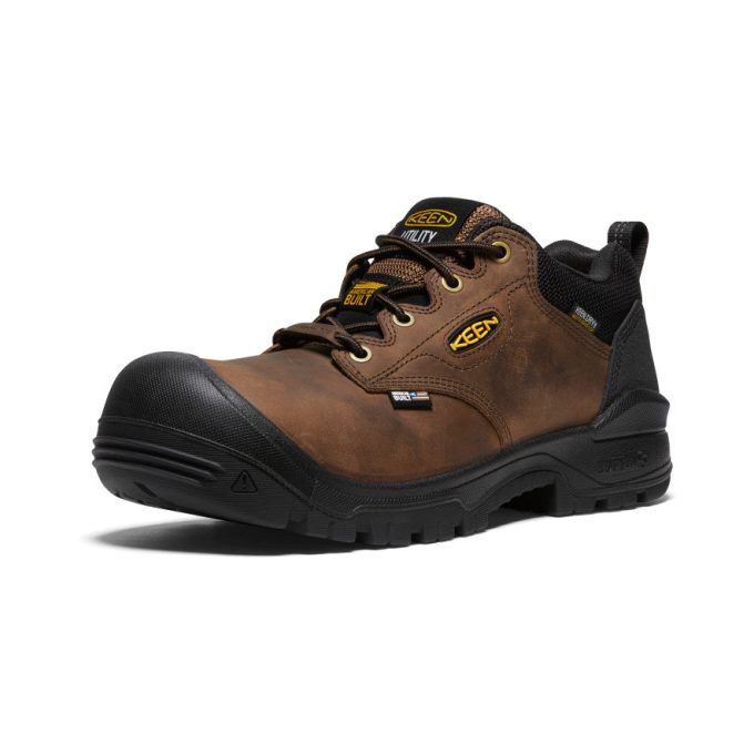 Men's Independence Oxford Waterproof Shoe (Carbon Toe)  |  Dark Earth/Black