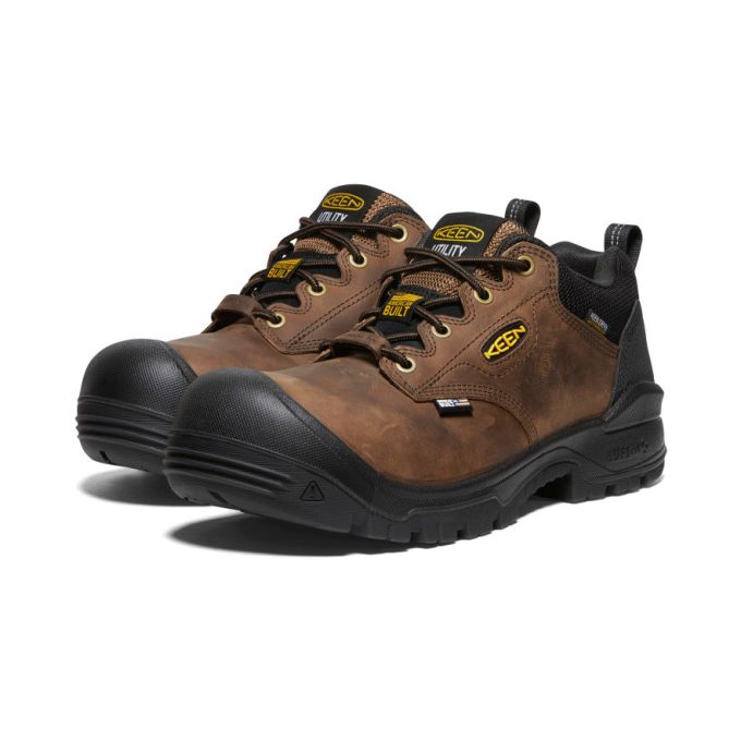 Men's Independence Oxford Waterproof Shoe (Carbon Toe)  |  Dark Earth/Black